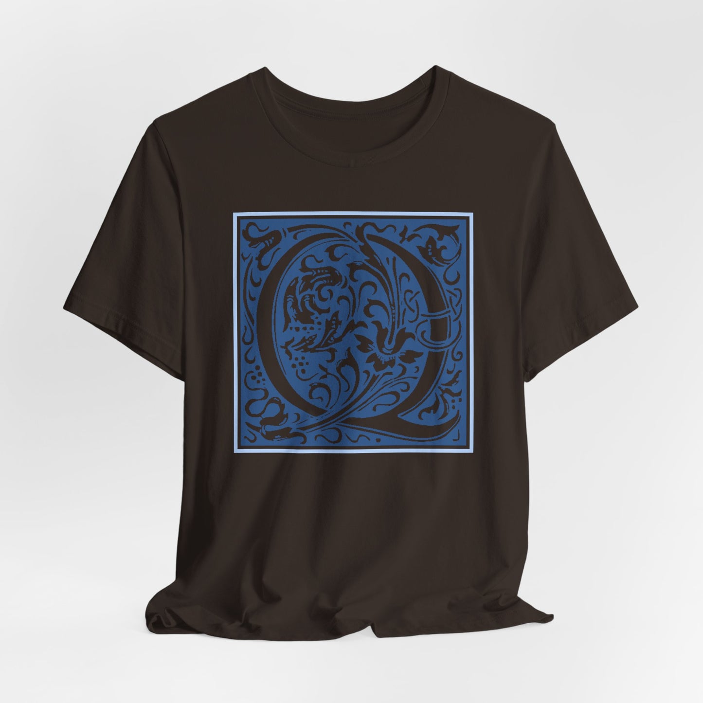 Q Scroll Blue T-Shirt Short Sleeve