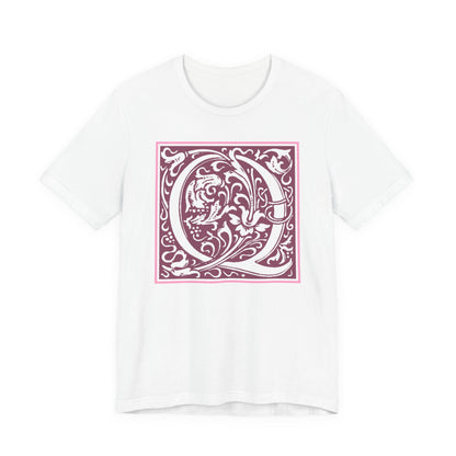 Q Scroll Wine T-Shirt Short Sleeve