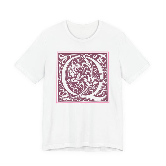 Q Scroll Wine T-Shirt Short Sleeve