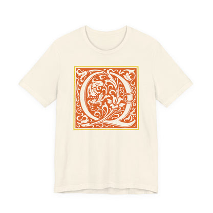 Q Scroll Orange T-Shirt Short Sleeve