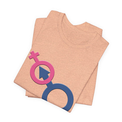 Man In Woman T-Shirt Short Sleeve