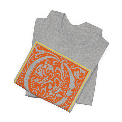 Q Scroll Orange T-Shirt Short Sleeve