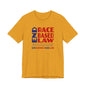 END RACE BASED LAW Canada Blue Red T-Shirt Short Sleeve