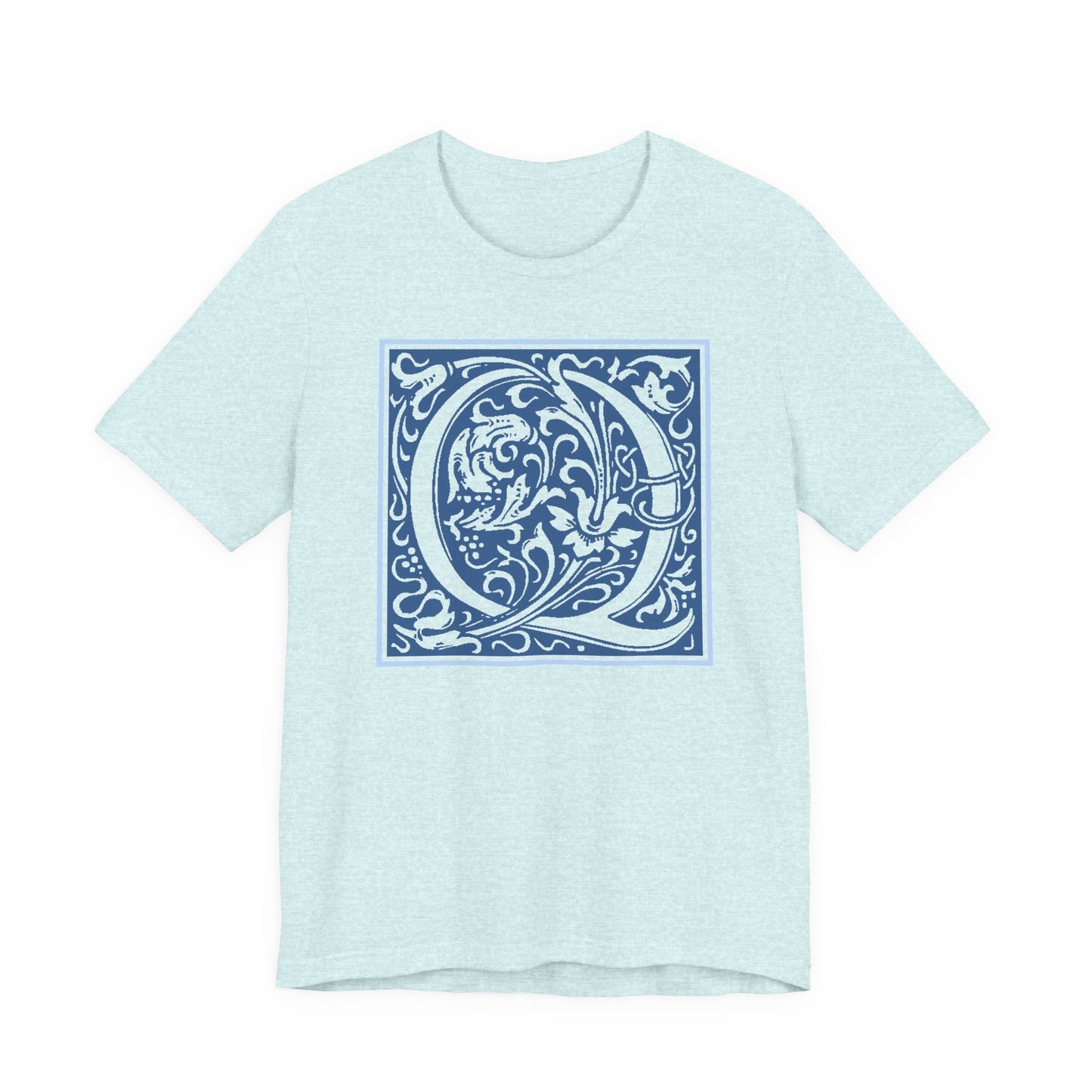 Q Scroll Blue T-Shirt Short Sleeve