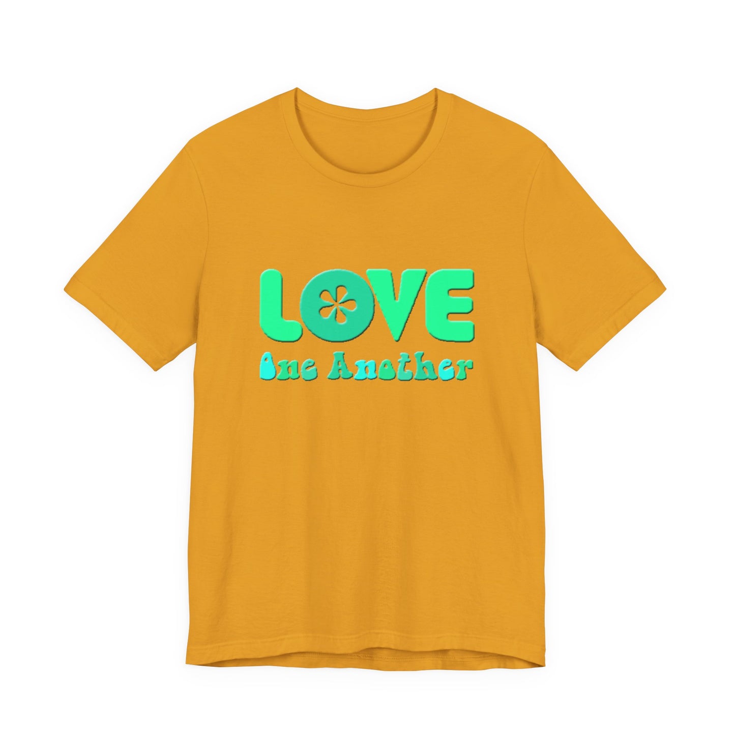 Love One Another Teal T-Shirt Short Sleeve