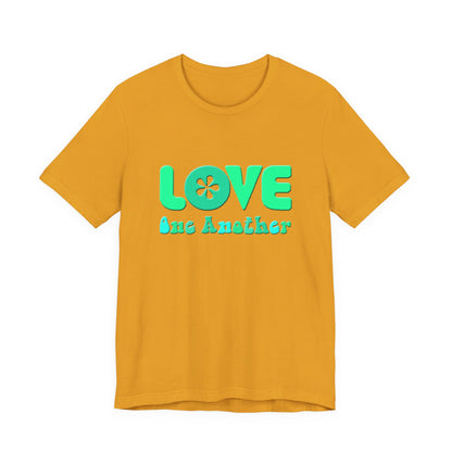 Love One Another Teal T-Shirt Short Sleeve