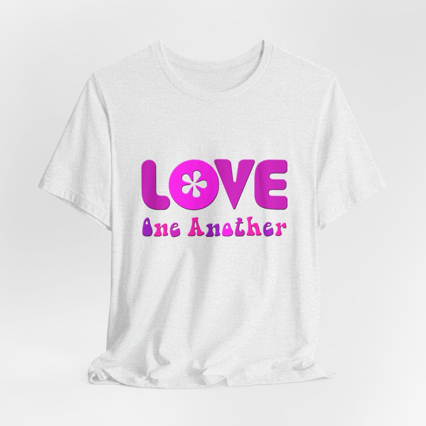 Love One Another Pink T-Shirt Short Sleeve