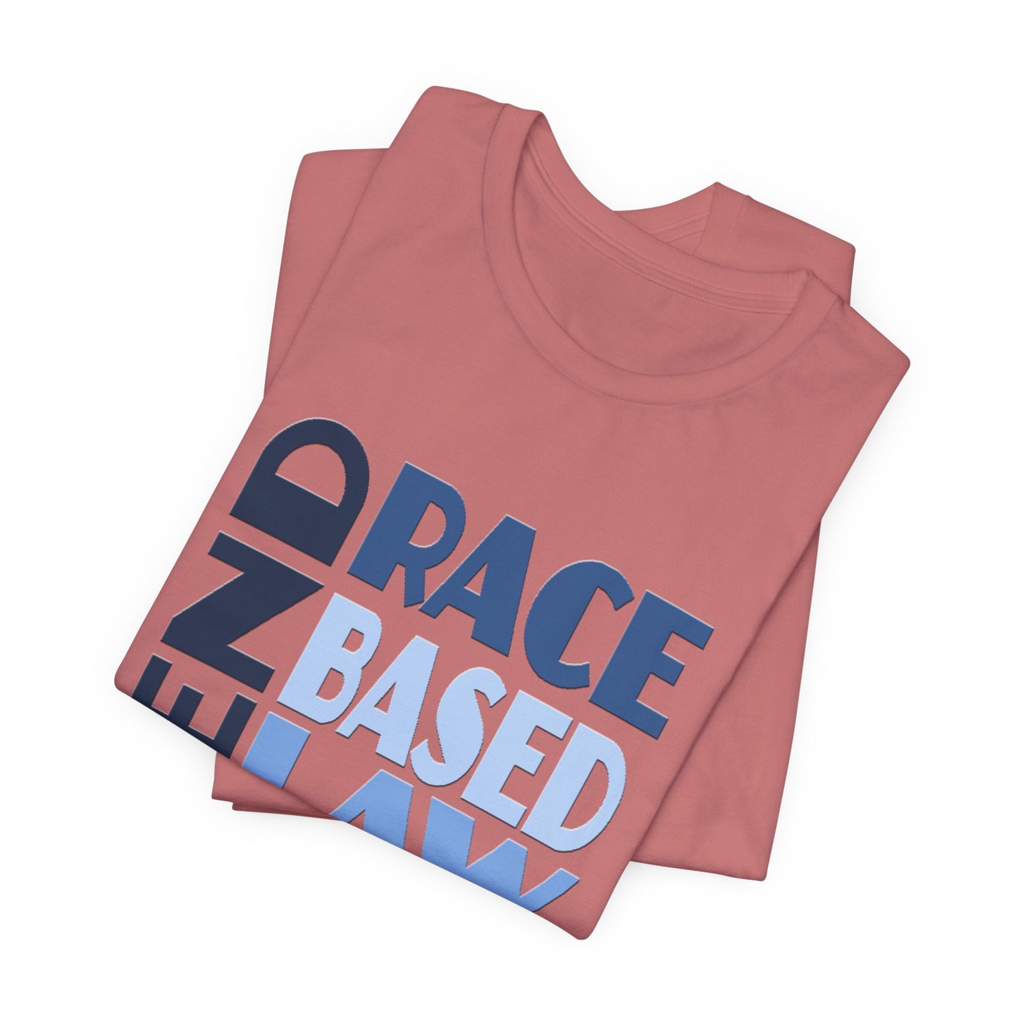END RACE BASED LAW Blue T-Shirt Short Sleeve
