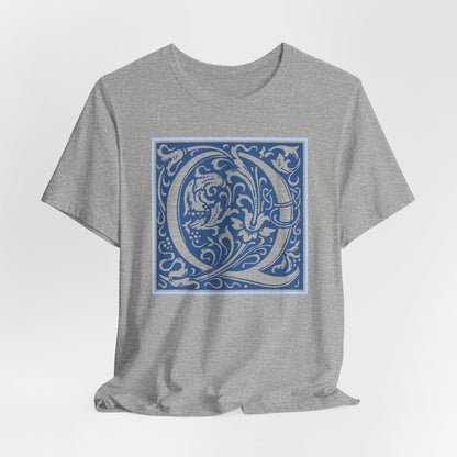 Q Scroll Blue T-Shirt Short Sleeve