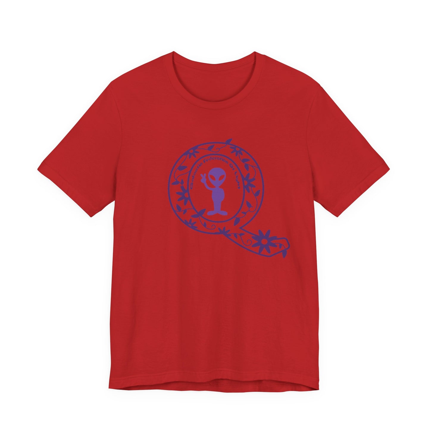Q Purple Flower T-Shirt Short Sleeve