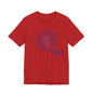Q Purple Flower T-Shirt Short Sleeve