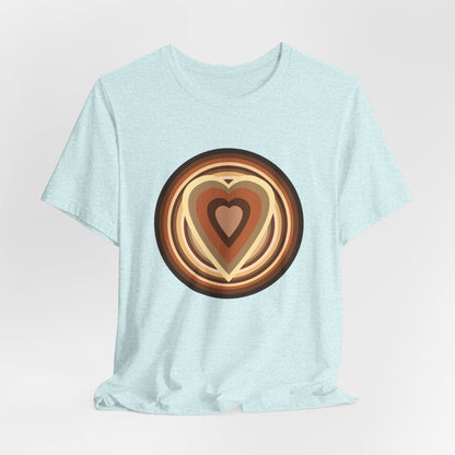 Beige Power Hearts T-Shirt Short Sleeve
