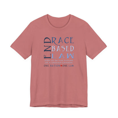 END RACE BASED LAW Canada Slim Blue T-Shirt Short Sleeve