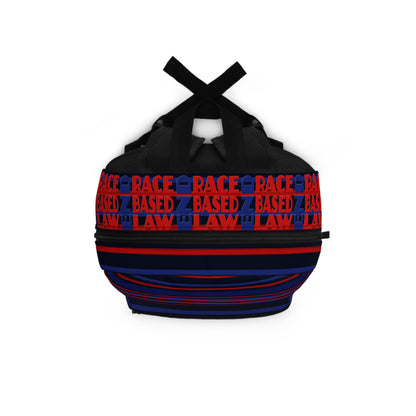END RACE BASED LAW Blue Red Backpack