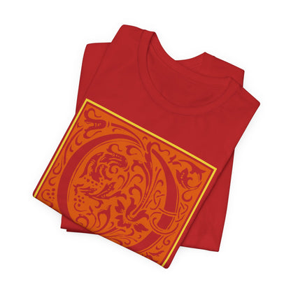 Q Scroll Orange T-Shirt Short Sleeve