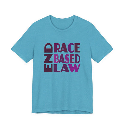 END RACE BASED LAW Purple T-Shirt Short Sleeve