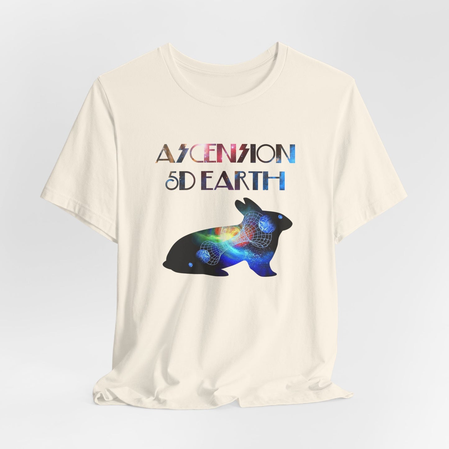Ascension 5D Earth Rabbit T-Shirt Short Sleeve