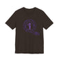Q Purple Flower T-Shirt Short Sleeve