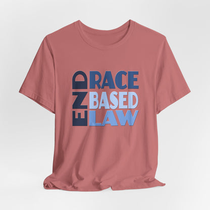 END RACE BASED LAW Blue T-Shirt Short Sleeve