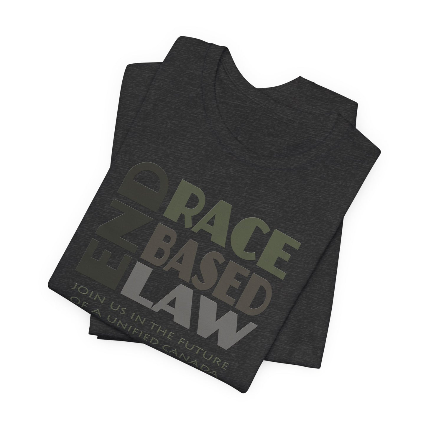 END RACE BASED LAW Canada Grey T-Shirt Short Sleeve