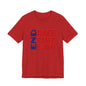 END RACE BASED LAW Blue Red T-Shirt Short Sleeve
