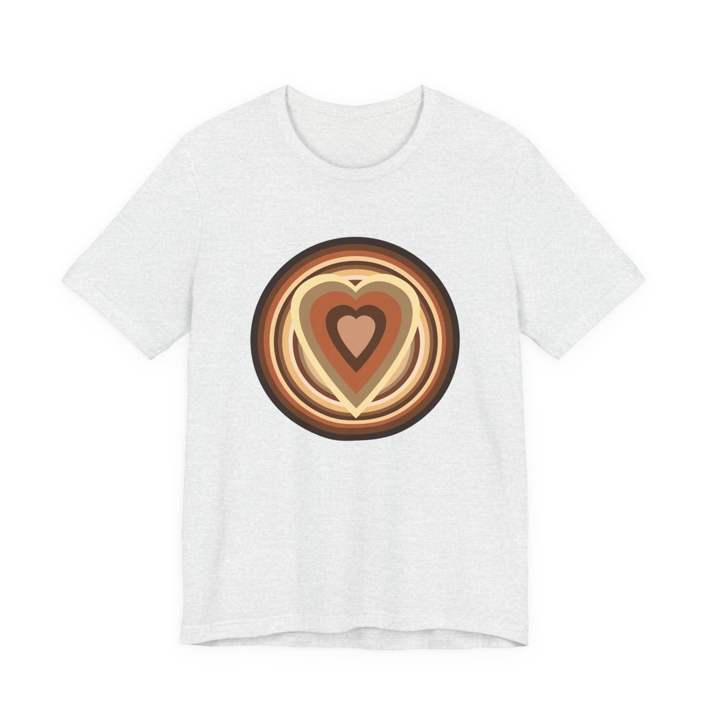 Beige Power Hearts T-Shirt Short Sleeve