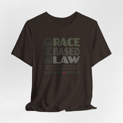 END RACE BASED LAW Canada Grey T-Shirt Short Sleeve