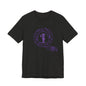 Q Purple Flower T-Shirt Short Sleeve
