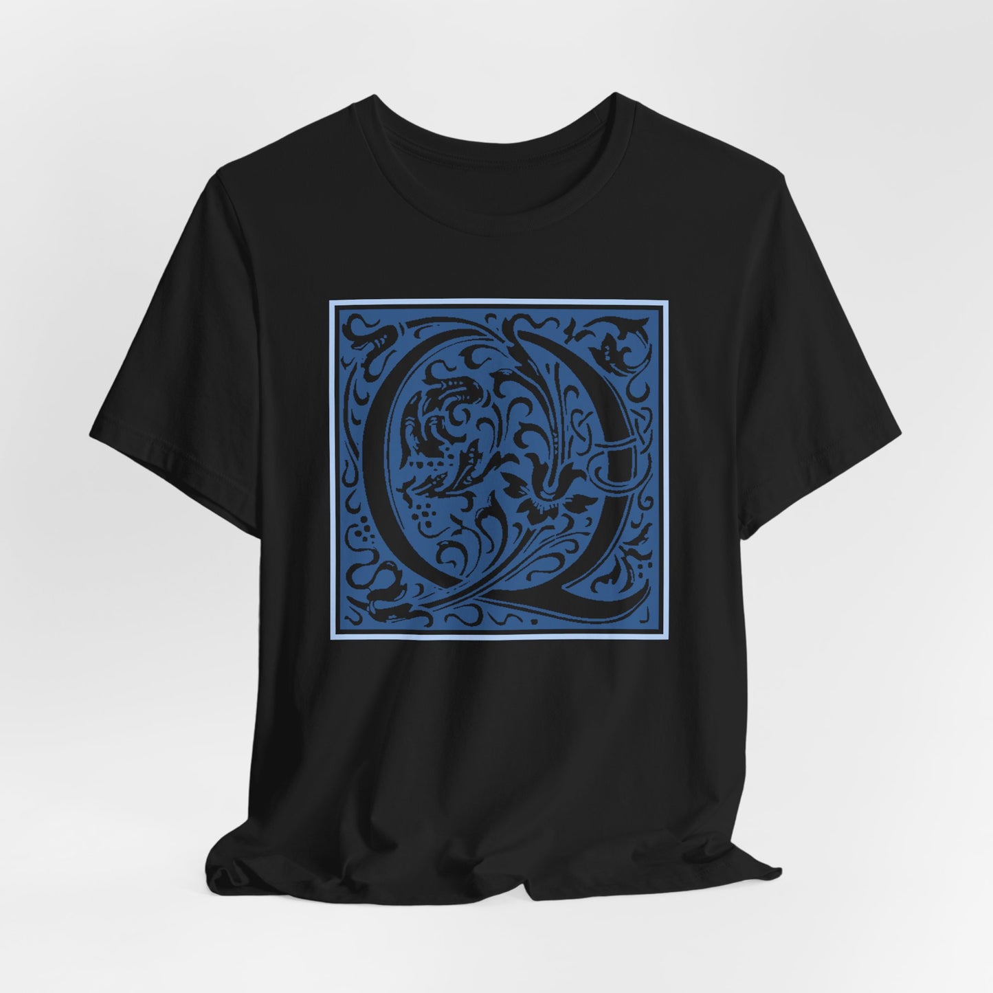 Q Scroll Blue T-Shirt Short Sleeve