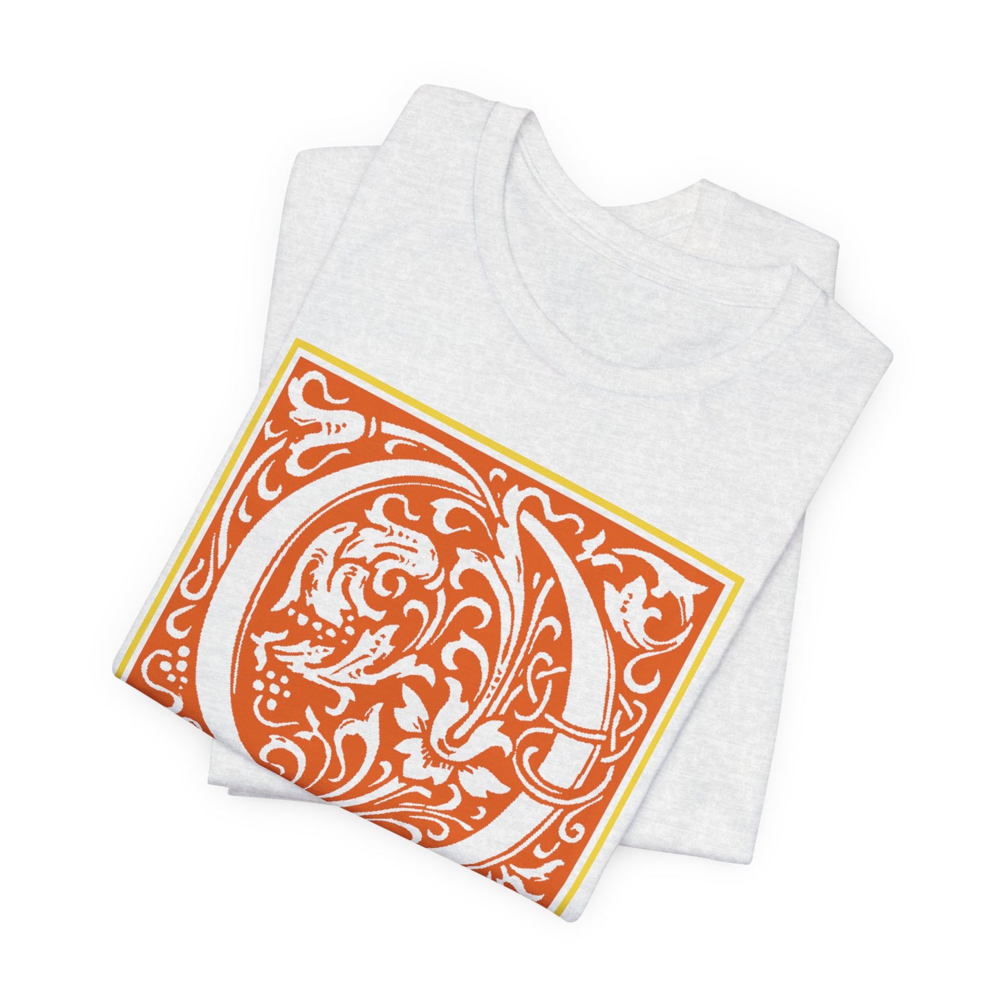 Q Scroll Orange T-Shirt Short Sleeve