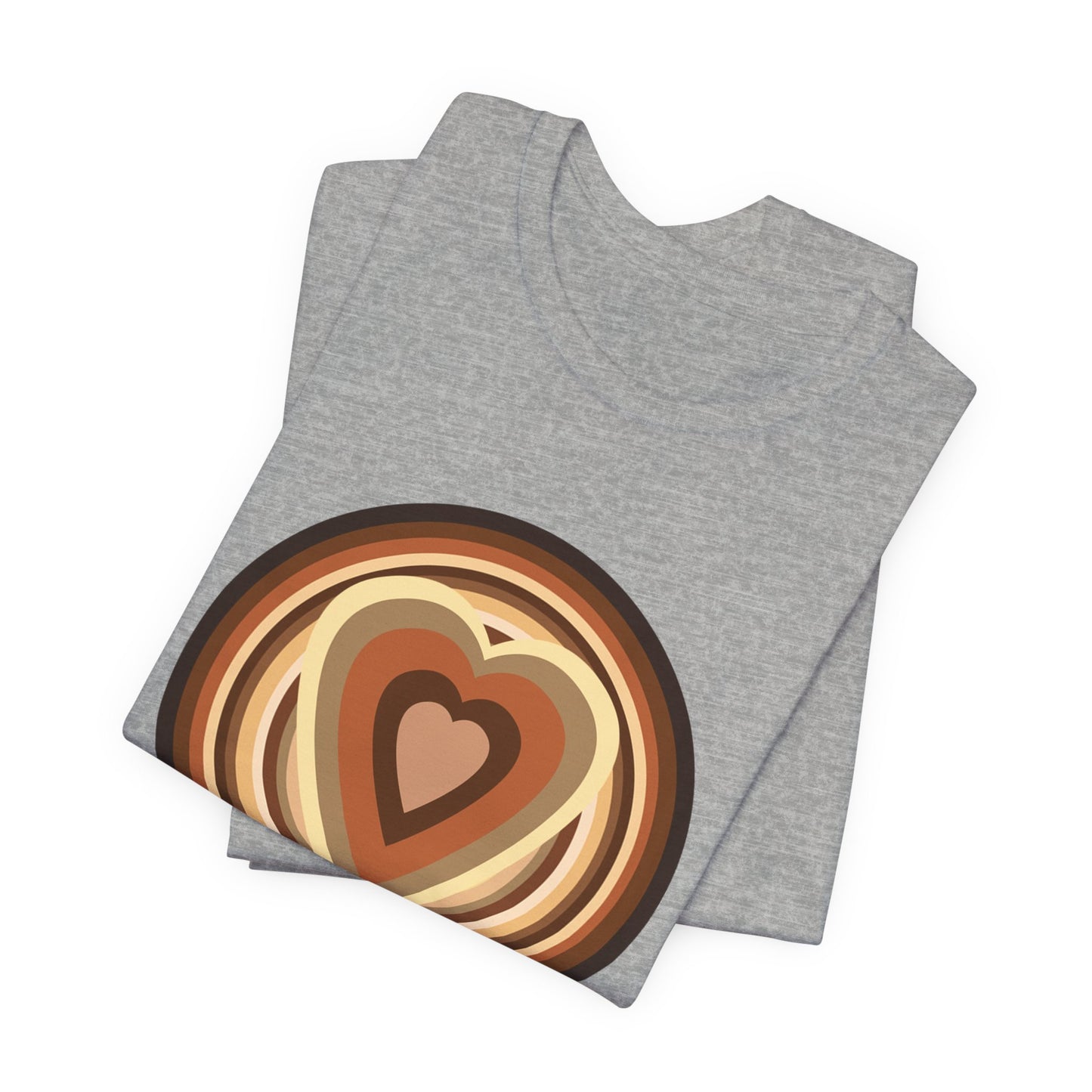 Beige Power Hearts T-Shirt Short Sleeve