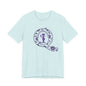 Q Purple Flower T-Shirt Short Sleeve