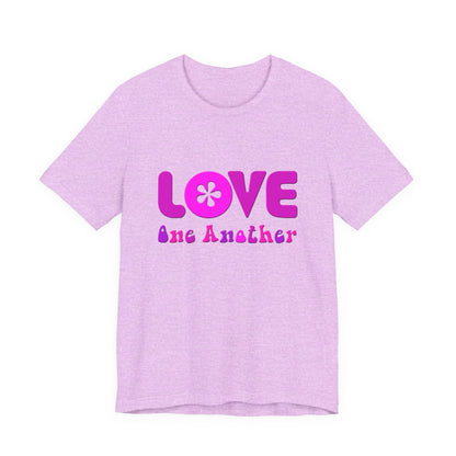 Love One Another Pink T-Shirt Short Sleeve