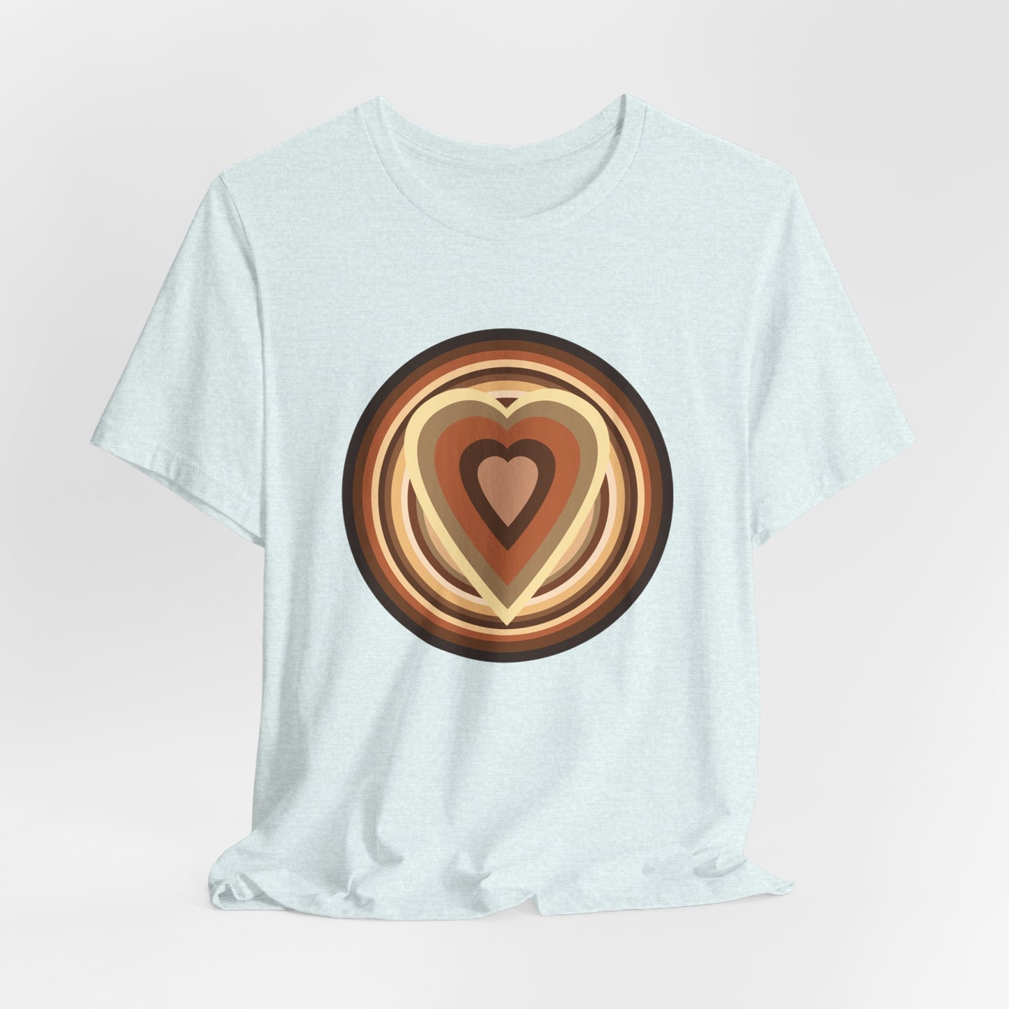 Beige Power Hearts T-Shirt Short Sleeve