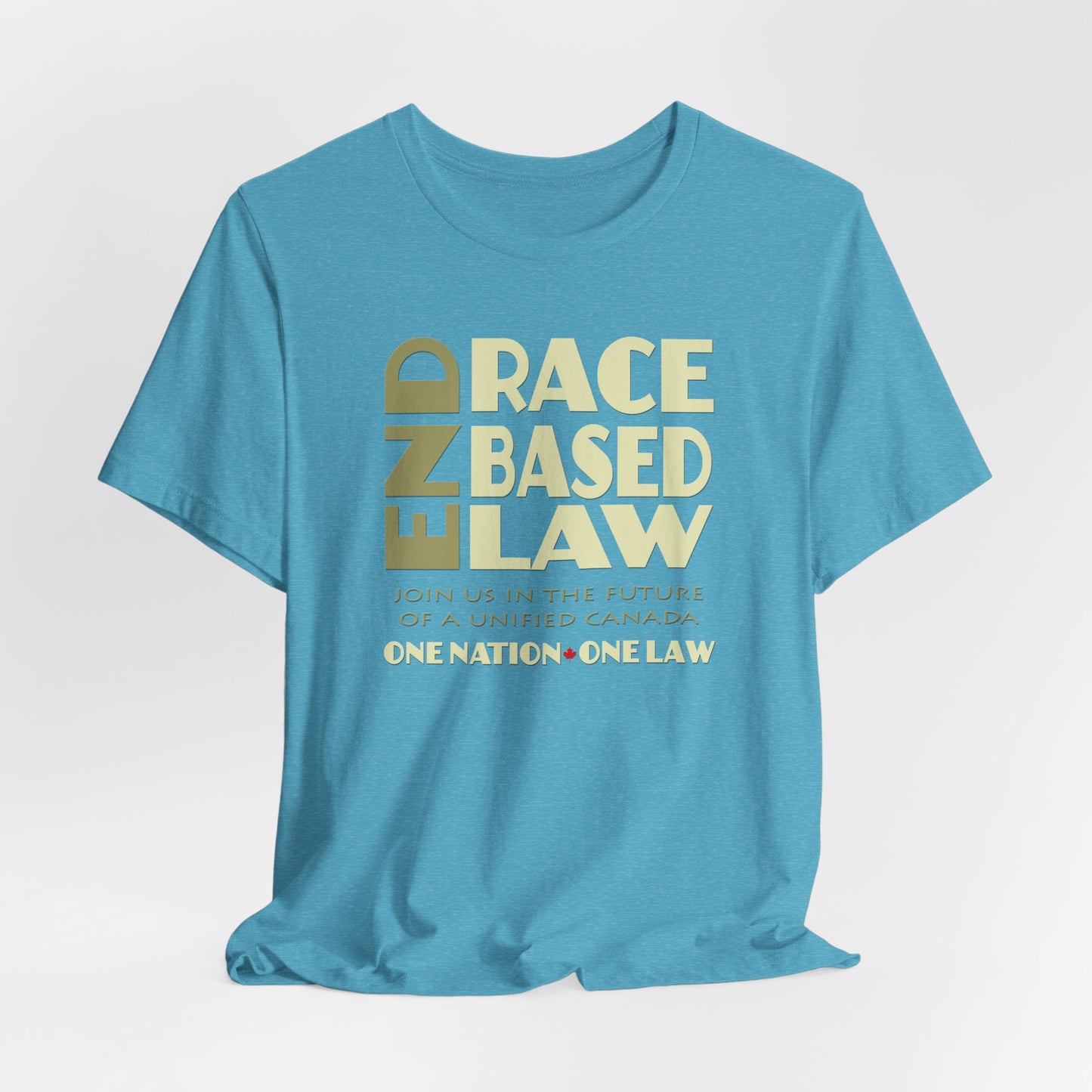END RACE BASED LAW Canada Beige T-Shirt Short Sleeve