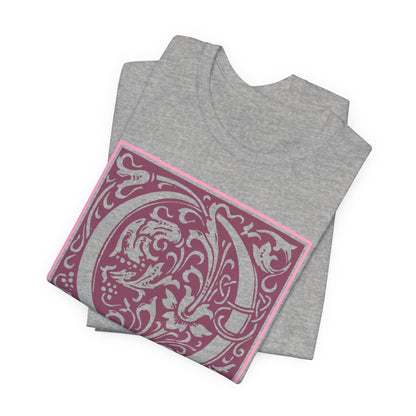 Q Scroll Wine T-Shirt Short Sleeve