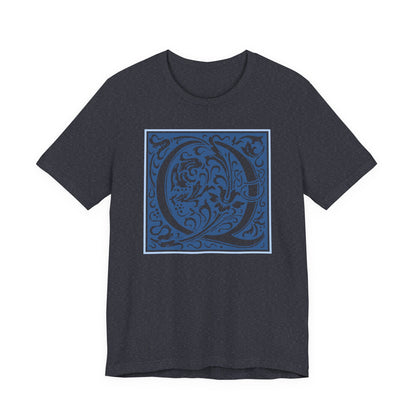Q Scroll Blue T-Shirt Short Sleeve