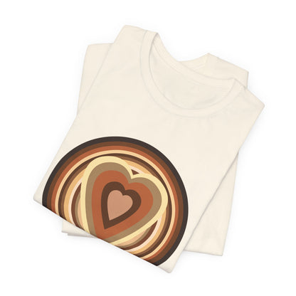 Beige Power Hearts T-Shirt Short Sleeve