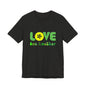 Love One Another Green Yellow T-Shirt Short Sleeve