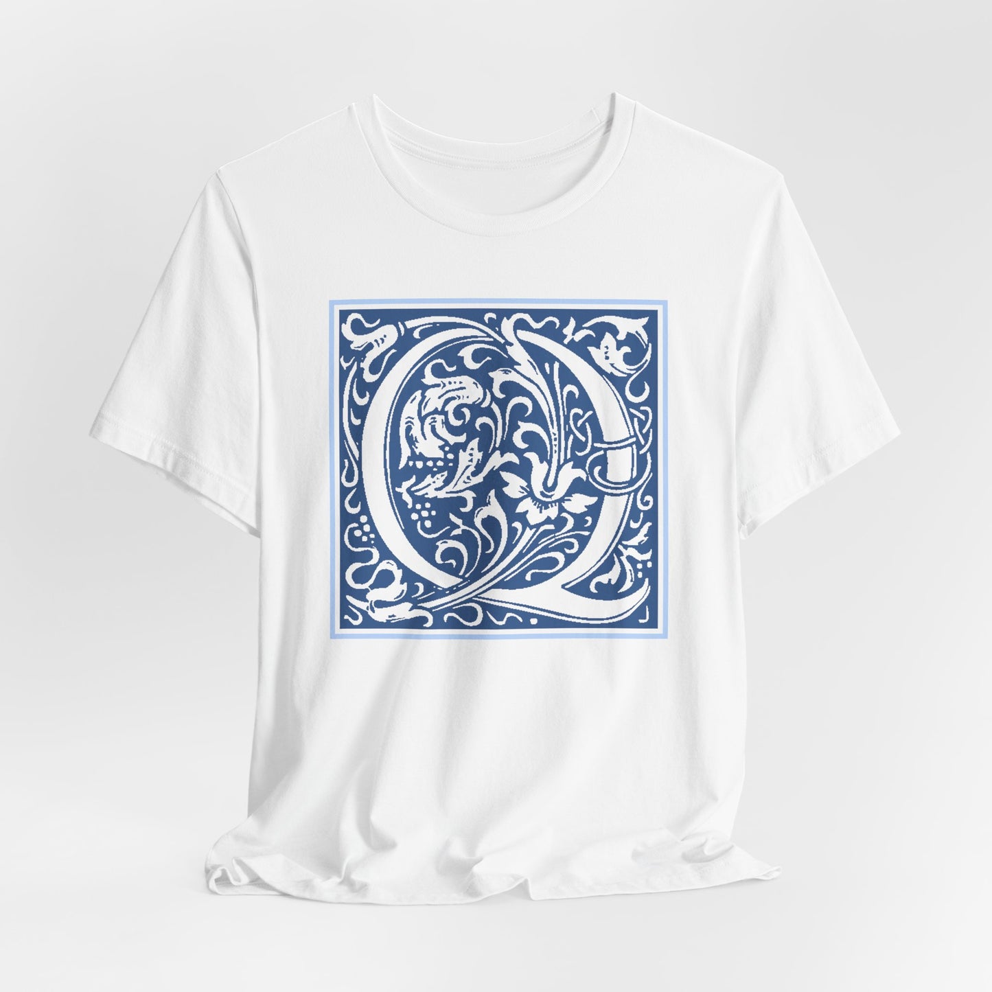 Q Scroll Blue T-Shirt Short Sleeve