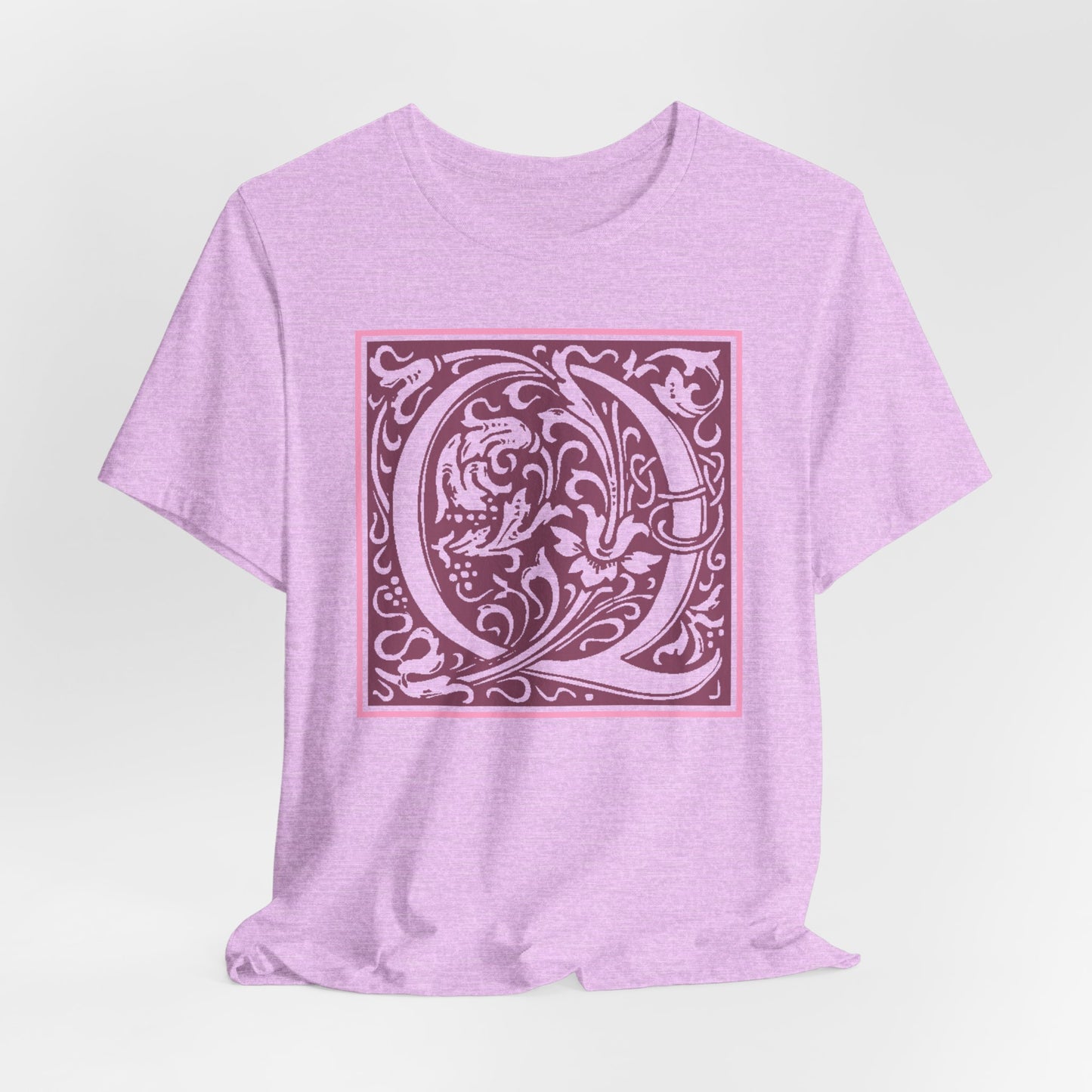 Q Scroll Wine T-Shirt Short Sleeve
