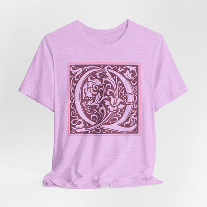 Q Scroll Wine T-Shirt Short Sleeve