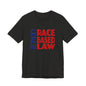END RACE BASED LAW Blue Red T-Shirt Short Sleeve