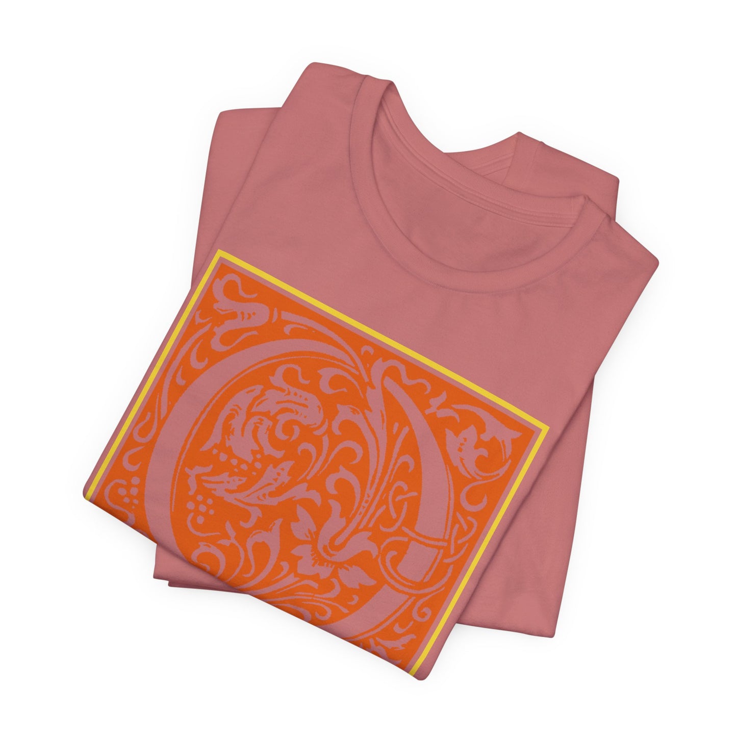 Q Scroll Orange T-Shirt Short Sleeve