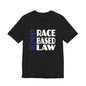 END RACE BASED LAW Blue White T-Shirt Short Sleeve