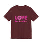 Love One Another T‑Shirt — Retro Pink Flower Peace Tee