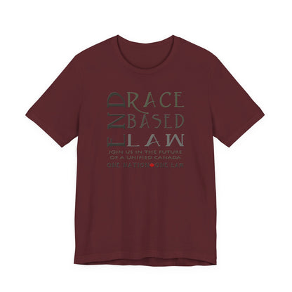 END RACE BASED LAW Canada Slim Grey T-Shirt Short Sleeve