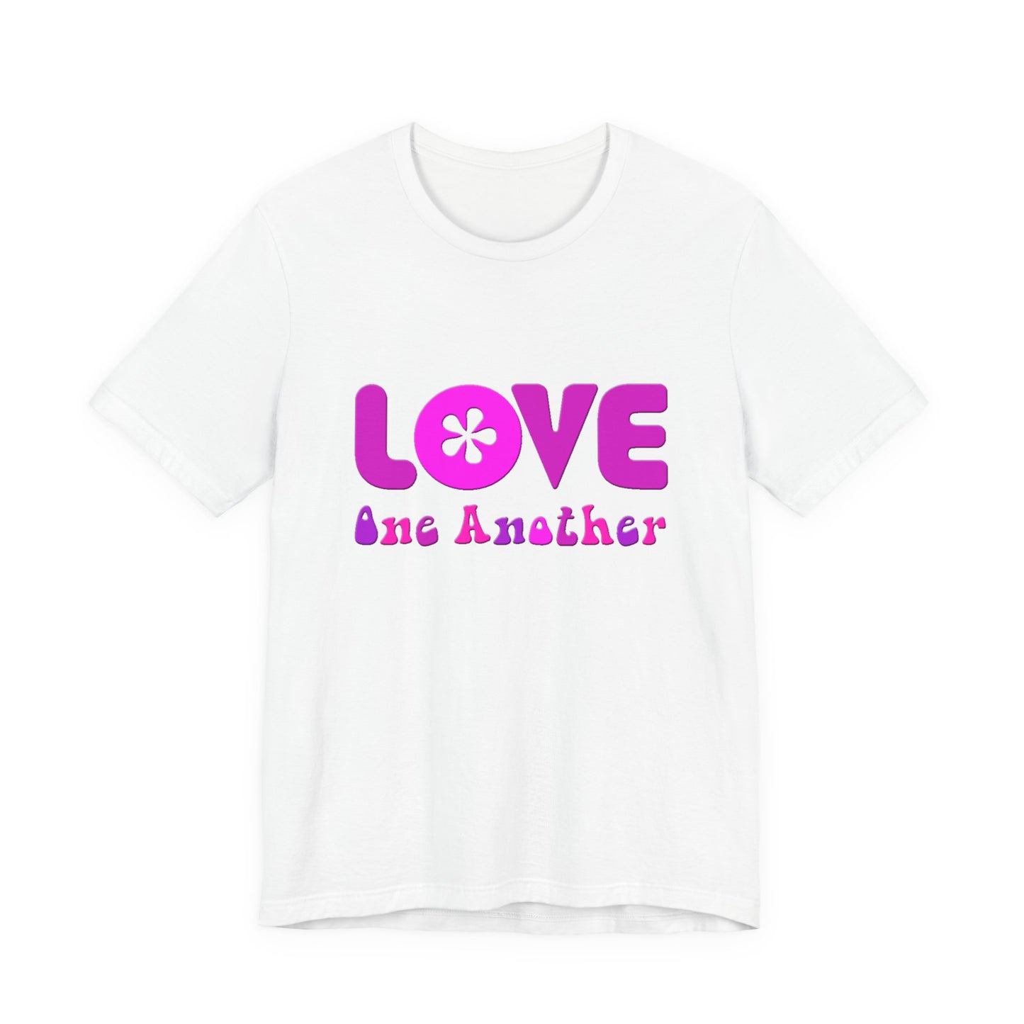 Love One Another Pink T-Shirt Short Sleeve