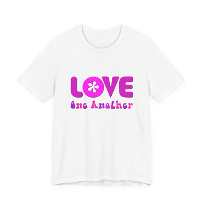 Love One Another Pink T-Shirt Short Sleeve