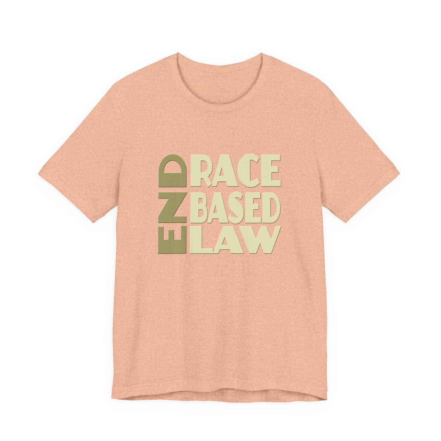 END RACE BASED LAW Beige T-Shirt Short Sleeve